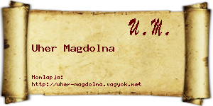 Uher Magdolna névjegykártya