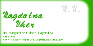 magdolna uher business card